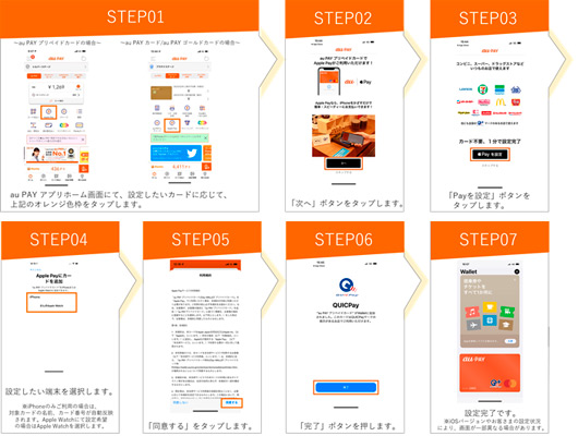 au PAY アプリからQUICPay+に設定する手順